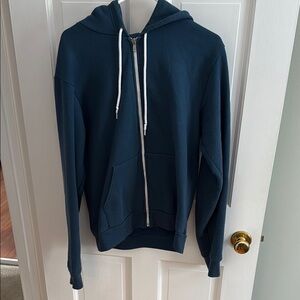 American Apparel Blue Hoodie Sweatshirt